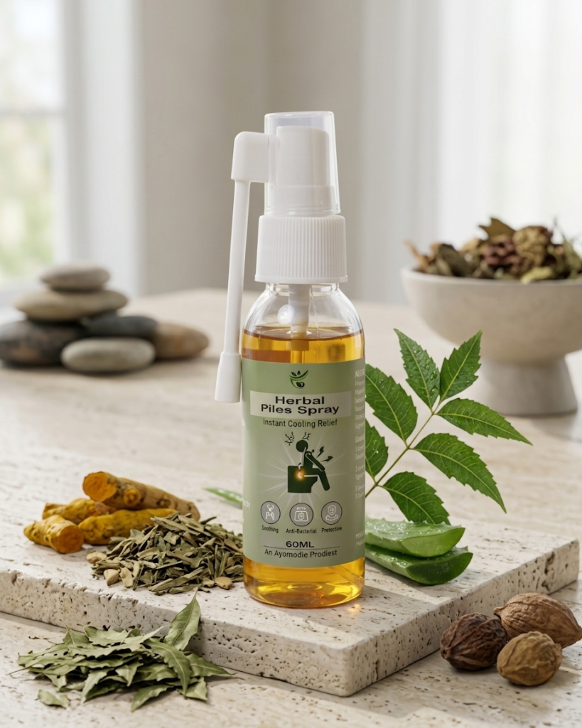 Herbal Piles Spray Bottle